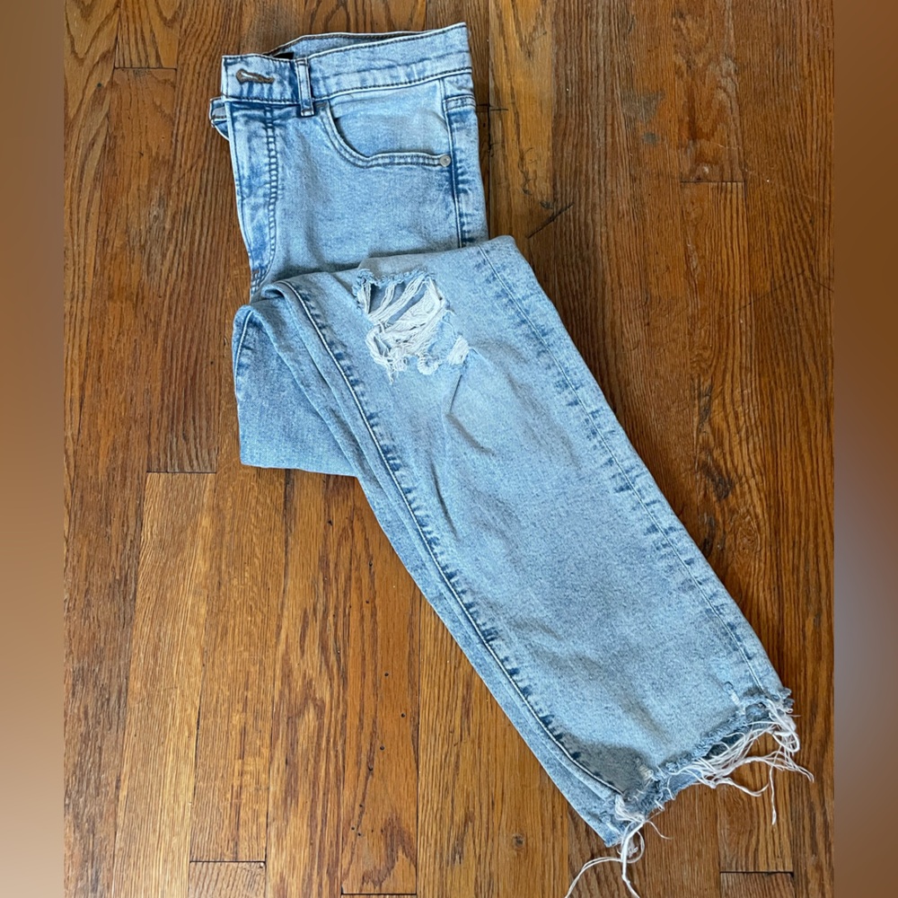 Medium straight high rise jeans